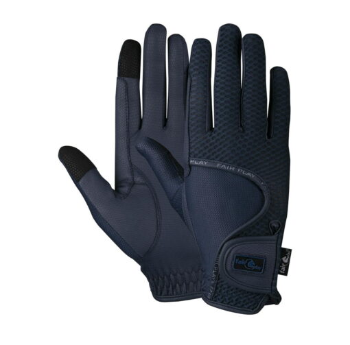 Fair Play Lola Mesh Riding Gloves Navy