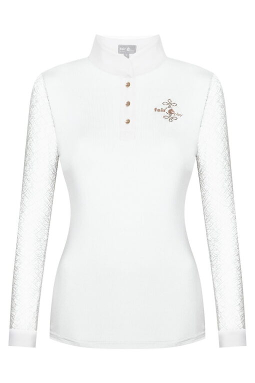 Fair Play Rose Gold Cecile Competition Shirt White
