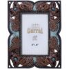 Floral Leather Picture Frame with Turquoise 2 Floral Leather Picture Frame with Turquoise