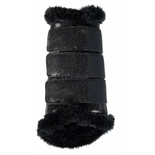 HKM Comfort Black Glitter Protection Splint Boots with Fleece08
