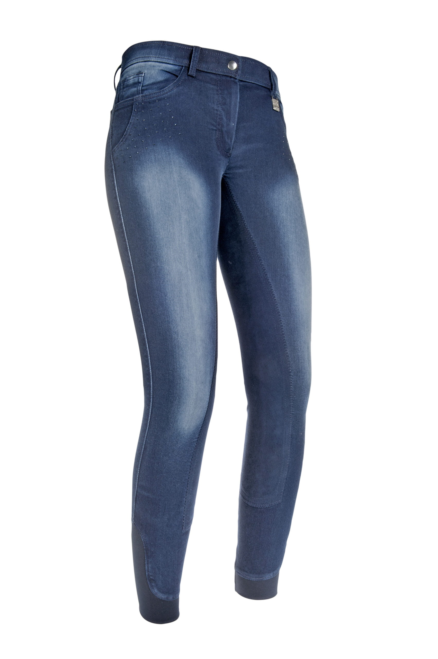 HKM Riding Breeches Jeggings Flower Crystal 3/4 Alos - The Connected Rider  San Antonio English Tack Store