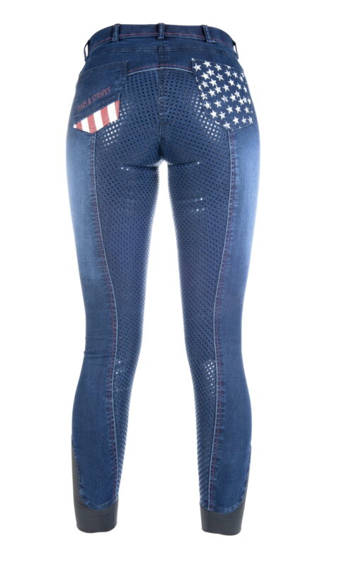 HKM Riding Breeches Stars & Stripes Denim 7 HKM Riding Breeches Stars Stripes Denim 3 scaled