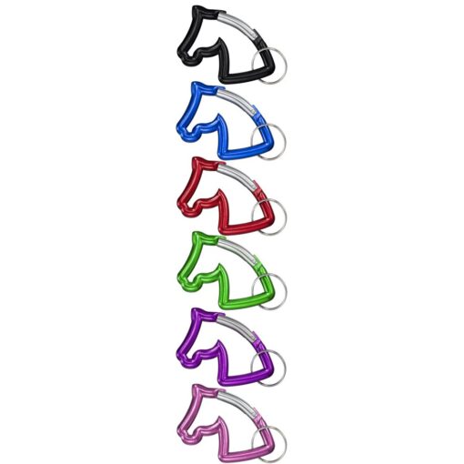 Horsehead Carabiner Keychain - 6 Pack