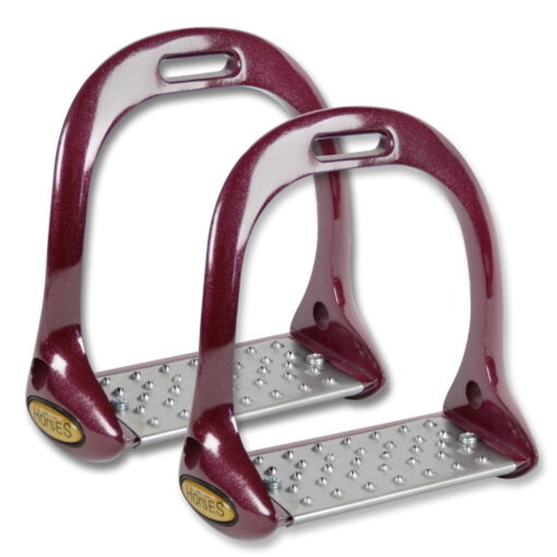 Horses Florenz Aluminium Stirrups Bordeaux