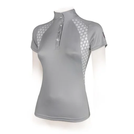 Horses Hexagon Riding Shirt Grey