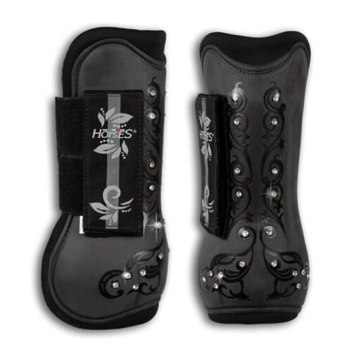 Horses Orchid Tendon Boots 9 Horses Orchid Tendon Boots Black