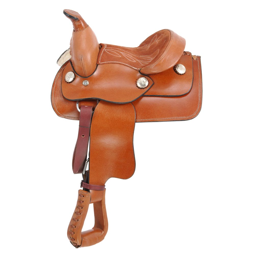 King Series Miniature Smooth Leather Western Saddle Package The