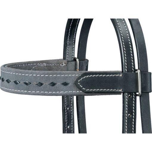 King Series Pony Stratford Browband headstall Grey 4