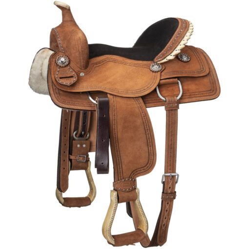 King Series Roughout Saddle with Barbwire Tooling 1