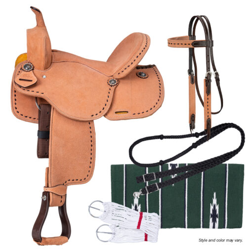 King Series Stratford Suede Barrel Saddle Package 3