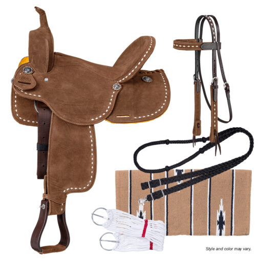 King Series Stratford Suede Barrel Saddle Package 6