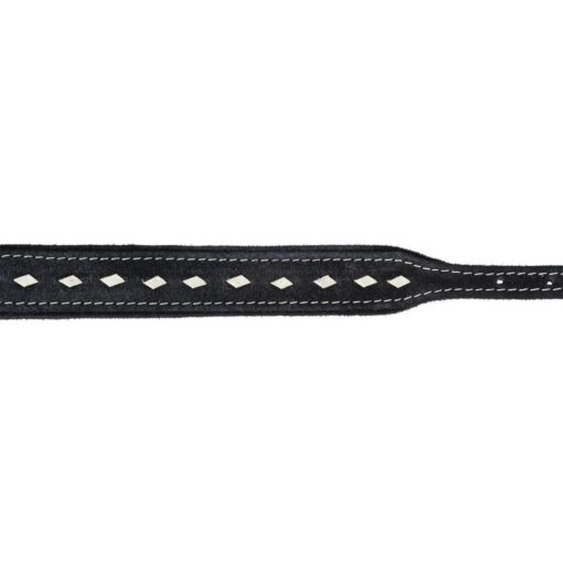 King Series Suede Buckstitch Wither Strap Black 2