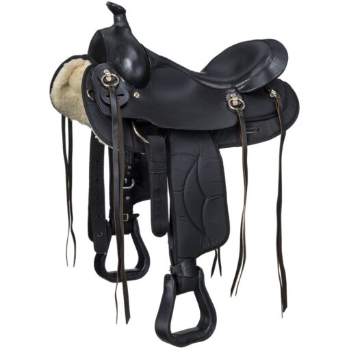 King Series Synthetic Gaited Round Skirt Trail Saddle 7 King Series Synthetic Gaited Round Skirt Saddle Package 1