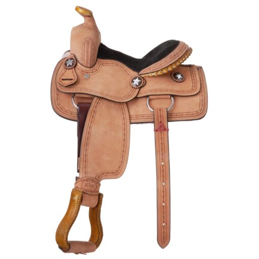 King Series Youth Roughout Saddle with Barbwire Tooling Package