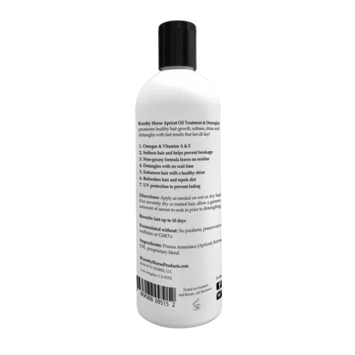 Knotty Horse Apricot Detangler 12 OZ - Image 2