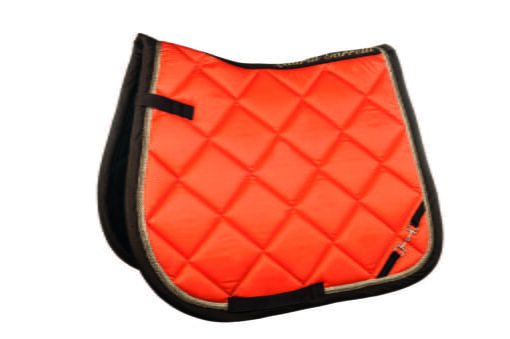 Lauria Garrelli Tapis De Selle Golden Gate – Orange, Taille Unique – Doublure 100% Polyester, Lavable 30°C