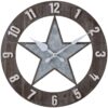Metal & Wood Star Wall Clock