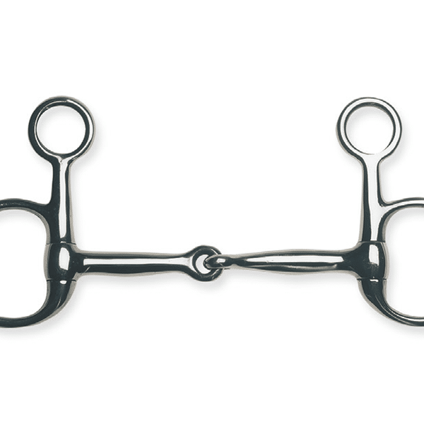 thumbnail image 2 of PRO IRON GEAR Eggbutt Snaffle Horse Bit – Double Jointed With Oval Links, German Silver & Stainless Steel (Size 2463) 2 of 6