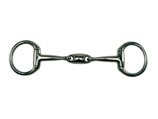 Metalab Double Jointed Bradoon, Oval Link Eggbutt Snaffle