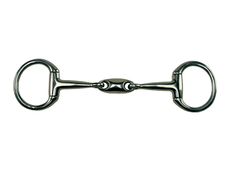 Metalab Double Jointed Bradoon, Oval Link Eggbutt Snaffle 3 Metalab Double Jointed Bradoon, Oval Link Eggbutt Snaffle