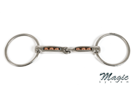 Metalab Magic System With Copper Roller Loose Ring Snaffle
