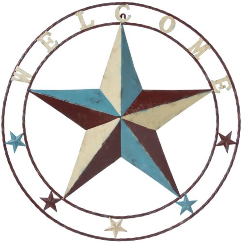 Multicolor Decorative 24" Welcome Metal Star