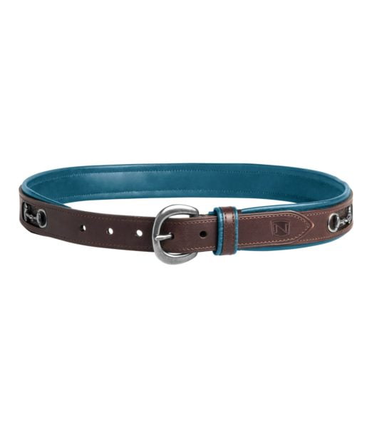 Ceinture équestre en cuir nappa · Marron, Cuir, Noir · Ceintures | Massimo Dutti