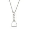 AWST International Rhodium English Stirrup Necklace