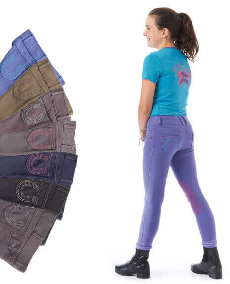 OvationÂ® Horseshoe Jean Breeches Knee Patch