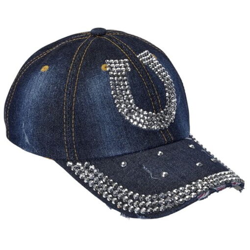 AWST International Denim & Silver Bling Horseshoe Cap