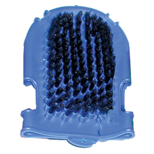 Plastic Bristle Grooming Mitt Blue