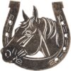 Black/Bronze Horse/Horseshoe