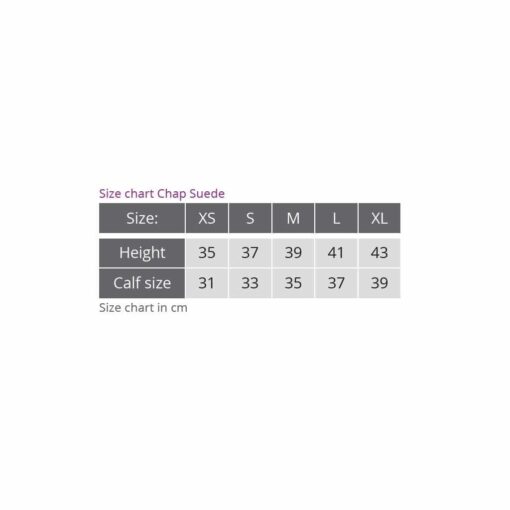 QHP Half Chaps Synthetic Suede Children 5 QHP Half Chap Synthetic Suede Size Chart