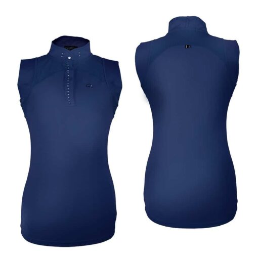 QHP Roxie Sleeveless Riding Shirt Navy