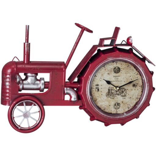 Red Tractor Wall Clock