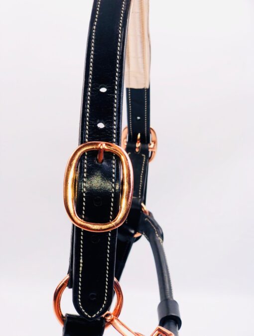 Ritzy Ariana Patent Leather Rose Gold Halter 31 Ritzy Ariana Narrow Headstall 1 scaled