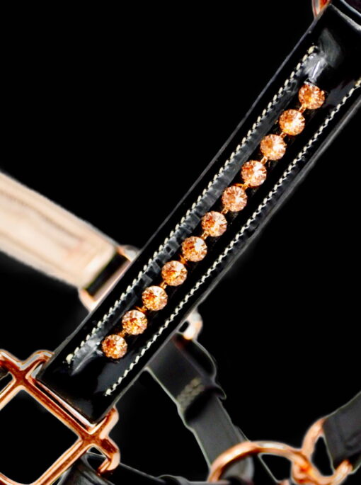 Ritzy Ariana Patent Leather Rose Gold Halter 27 Ritzy EQ Ariana Halter Patent Leather Rose Gold 11