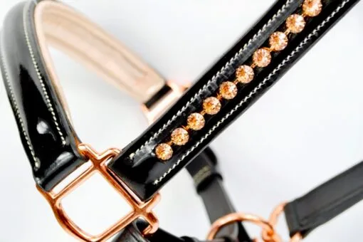 Ritzy Ariana Patent Leather Rose Gold Halter 24 Ritzy Ariana Patent Leather Rose Gold Halter - Image 8