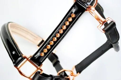 Ritzy Ariana Patent Leather Rose Gold Halter 20 Ritzy Ariana Patent Leather Rose Gold Halter - Image 4
