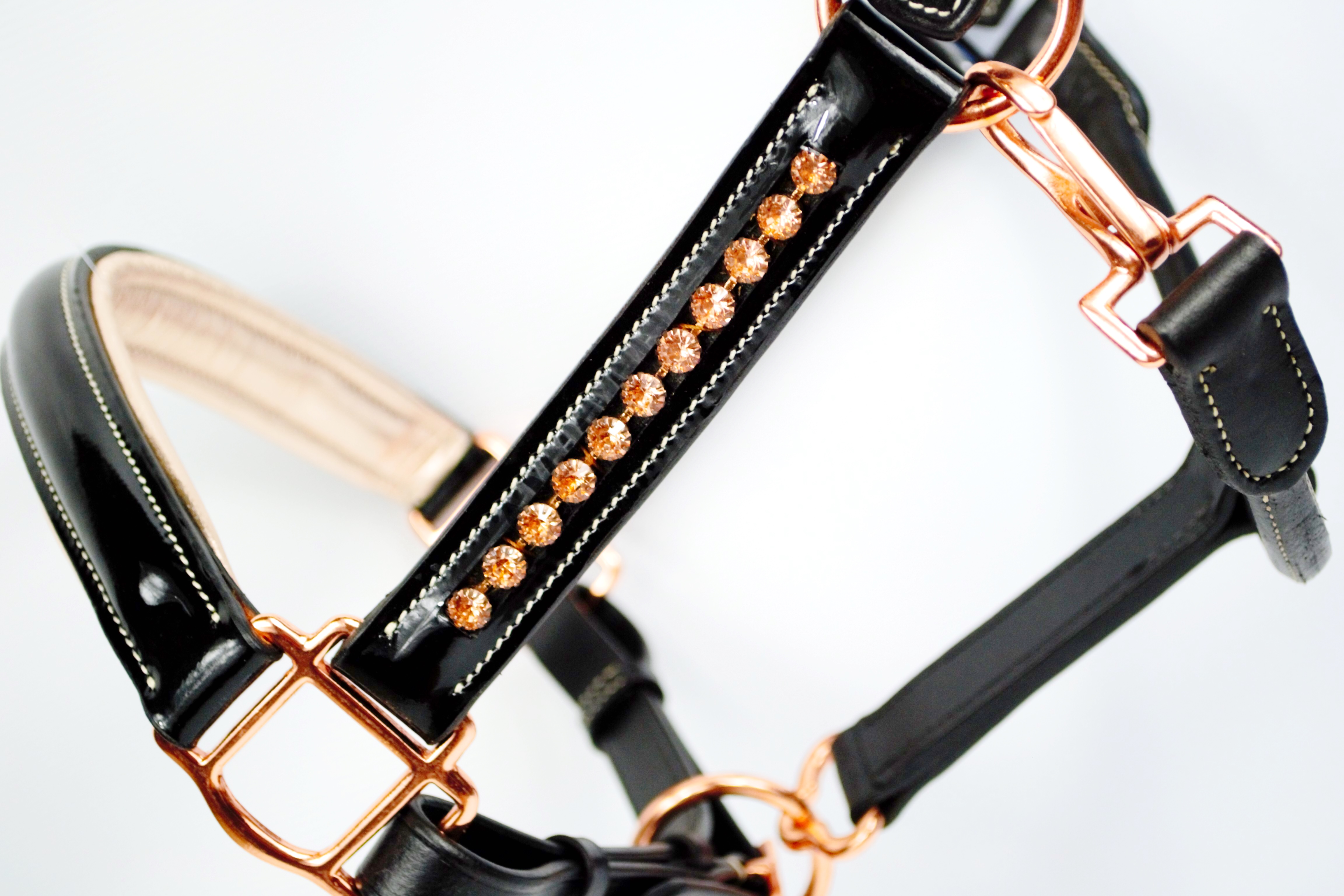 Full Hy Rose Gold Halter and Lead Rope Blush Pink/Rose Gold
