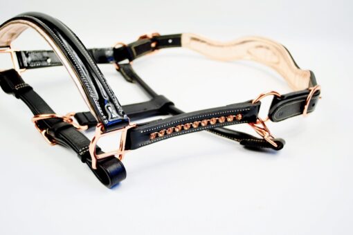 Ritzy Ariana Patent Leather Rose Gold Halter 19 Ritzy EQ Ariana Halter Patent Leather Rose Gold 7 scaled