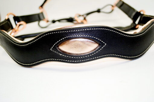 Ritzy Ariana Patent Leather Rose Gold Halter 29 Ritzy EQ Ariana Halter Patent Leather Rose Gold 9 scaled