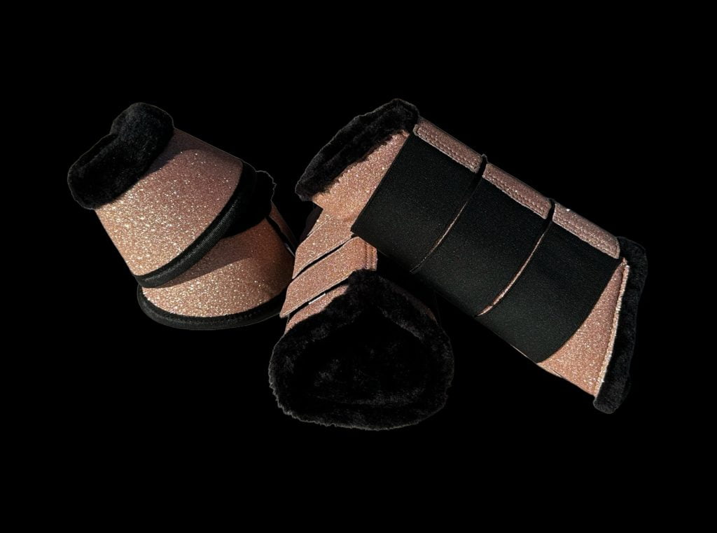 Ritzy EQ Rose Gold Glitter Bell Boots The Connected Rider San Antonio