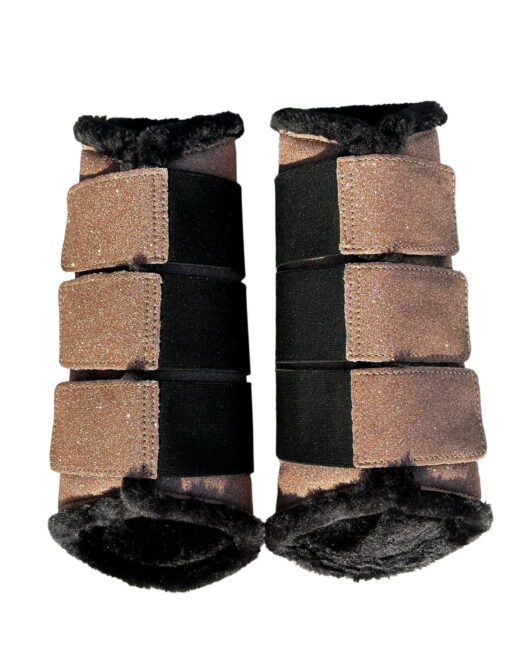 Ritzy EQ Rose Gold Glitter Tendon Boots 3