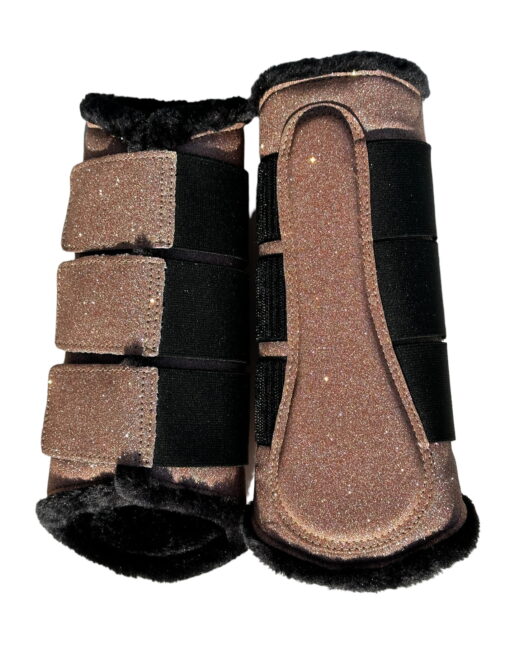 Ritzy EQ Rose Gold Glitter Tendon Boots 4