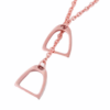 Ritzy Eq Rose Gold Linked Stirrup Necklace 1 Ritzy EQ Rose Gold Linked Stirrup Necklace