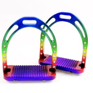 Ritzy EQ Tie Dyed Crystal Stirrup Irons