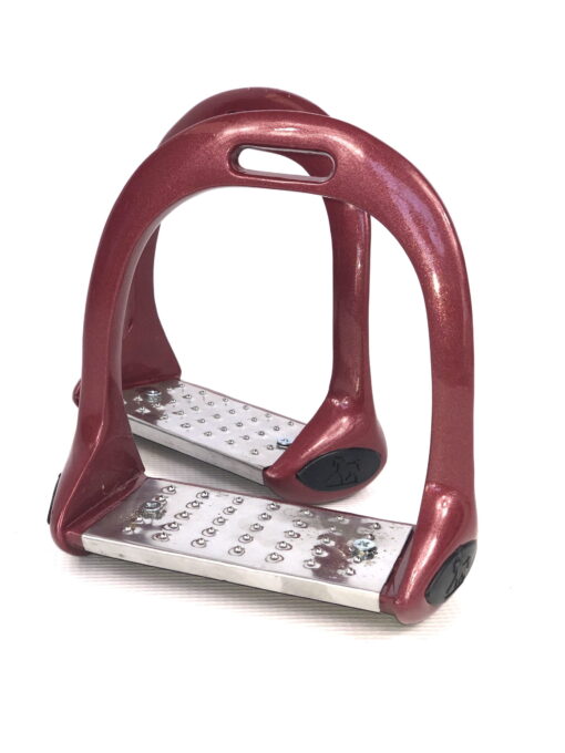 Ritzy Eq Burgundy Rose Strirrup Irons 2 scaled