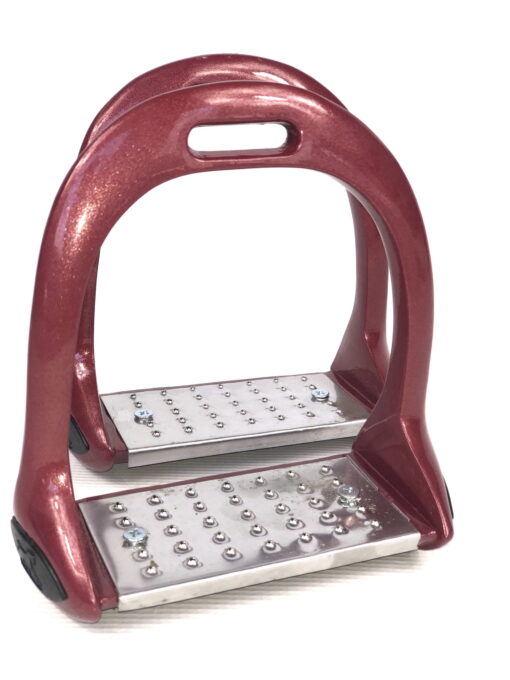 Ritzy Eq Burgundy Rose Strirrup Irons 6 scaled