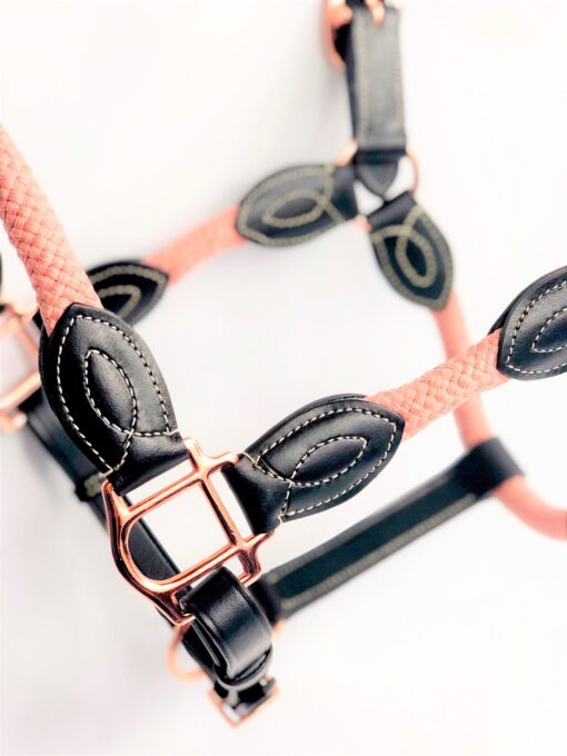 Ritzy EQ Warrior Halter 30 Ritzy Eq Warrior Bridle Rose Gold 3 scaled